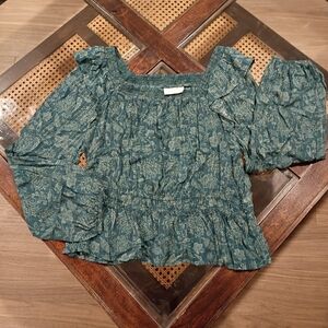 Universal Thread Teal Floral Blouse